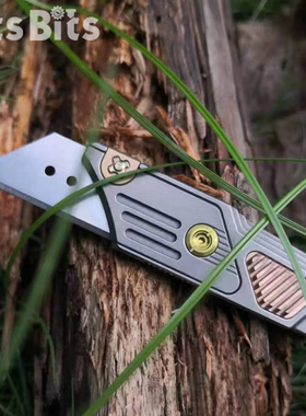 BITS钛合金小刀edc美工刀战术防身随身物件钛合金工具 切割小直刀