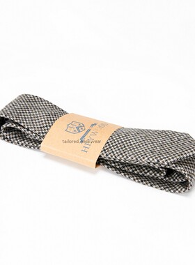 英伦欧美日韩窄版5cm8cm深灰千鸟格毛呢领带上班商务羊毛领带男