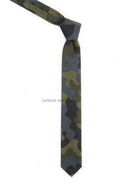 英式欧美休闲复古收藏级全棉纯棉迷彩手工经典绿色潮领带呔