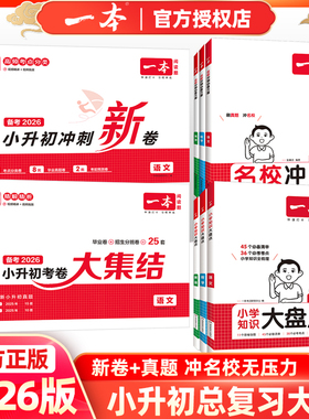 2026版一本小升初名校冲刺必备方案语文数学英语全套共3本小学升学毕业总结六年级升初中综合测试总复习冲刺48天知识大盘点集结
