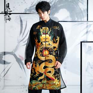 贝勒府＜龙曦太宗＞中国风龙袍刺绣秋季 2件套 透明外套风衣送衬衫