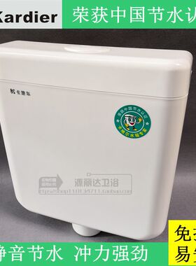 卡地尔塑钢厕所节能冲水箱挂墙蹲便器卫浴卫生间水箱KDR006B双按