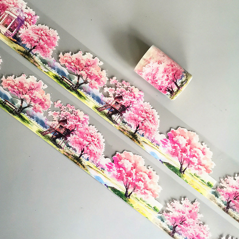 樱花时节PET造景胶带浪漫文艺手账装饰防水贴画手机壳DIY素材手帐,文具电教/文化用品/商务用品,和纸胶带,淘宝优惠券,粉丝福利购,淘宝优惠卷