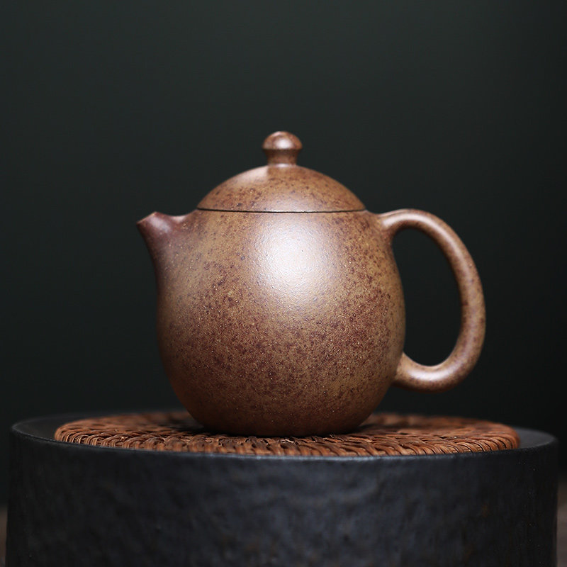 吉羊柴烧 宜兴紫砂壶茶壶 原矿本山绿泥龙蛋款二140ml