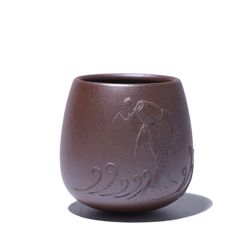 大吉羊柴烧宜兴紫砂小杯
