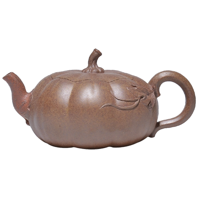 吉羊 宜兴古法柴烧紫砂壶纯手工小容量茶壶 原矿翡翠金砂玲珑南瓜