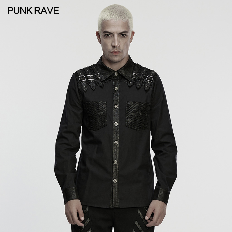 朋克街头摇滚男士衬衫2025新款