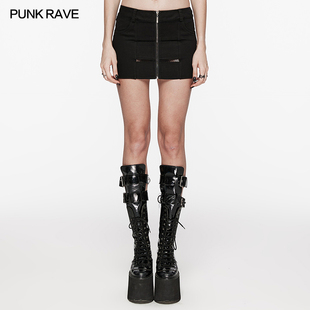 朋克风牛仔半身裙女2024新款夏季薄款高腰后妈包臀裙紧身性感短裙
