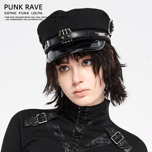 蒸汽朋克摇滚帽美式复古贝雷帽女显脸小鸭舌帽秋冬帽皮衣搭配帽子