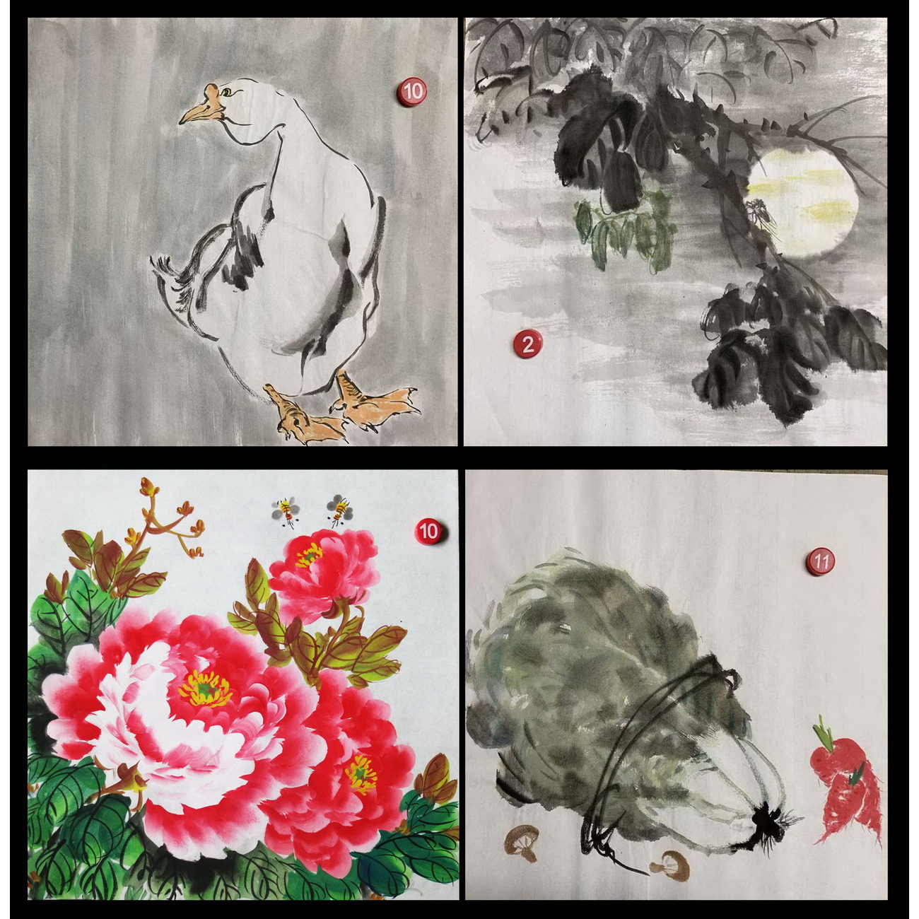 楼一阁书画 手绘原稿无款画芯小写意国画小品斗方花鸟客厅字画R67
