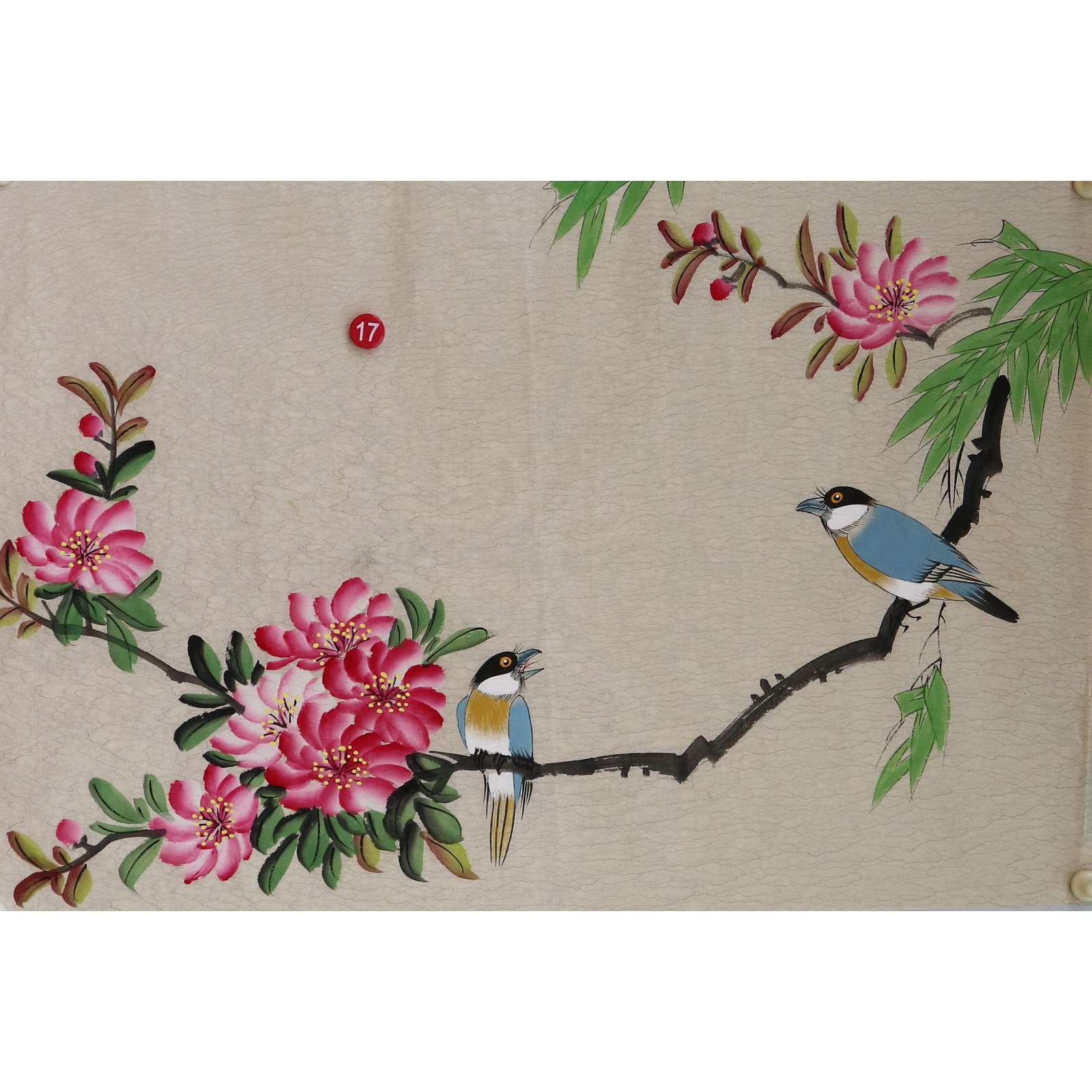 楼一阁书画无款四尺三开小写意花鸟国画装饰字画特价RC561917