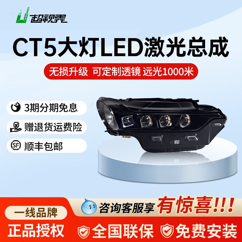 CT5矩阵定制led激光大灯总成