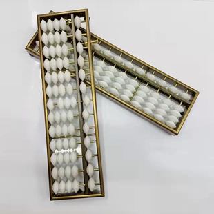 5珠13档铝合金算盘带清盘器学生算盘 儿童珠心算财会算盘银行专用