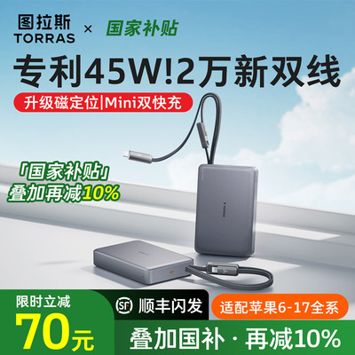 [国补立减10%]双线45W大容量超充
