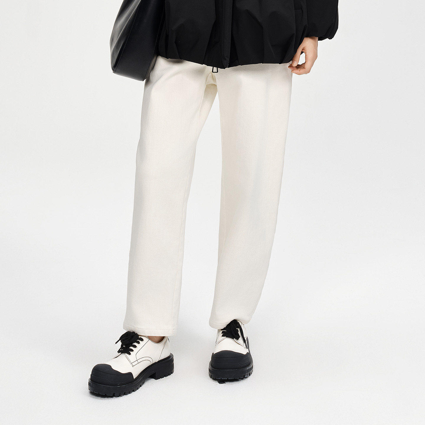 2025冬季新款棉休闲长裤女士宽松磨毛柔软保暖时尚简约显高锥形裤 - ZKULER折客优品出品