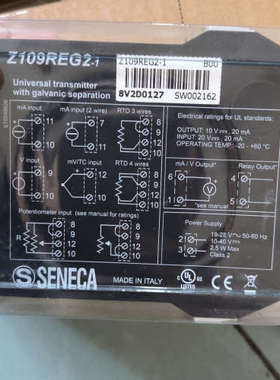 意大利SENECA Z109REG2-1通用变送器，全新未使