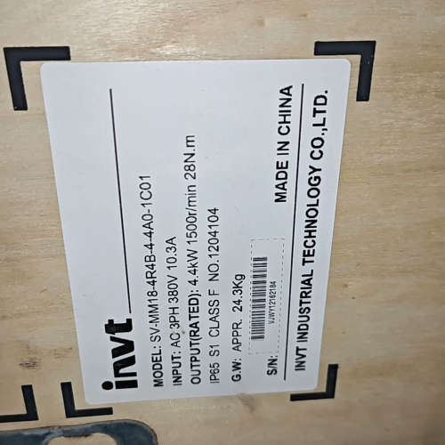 英威腾SV-MM18-4R4B-4-4A0-1C01伺服电机