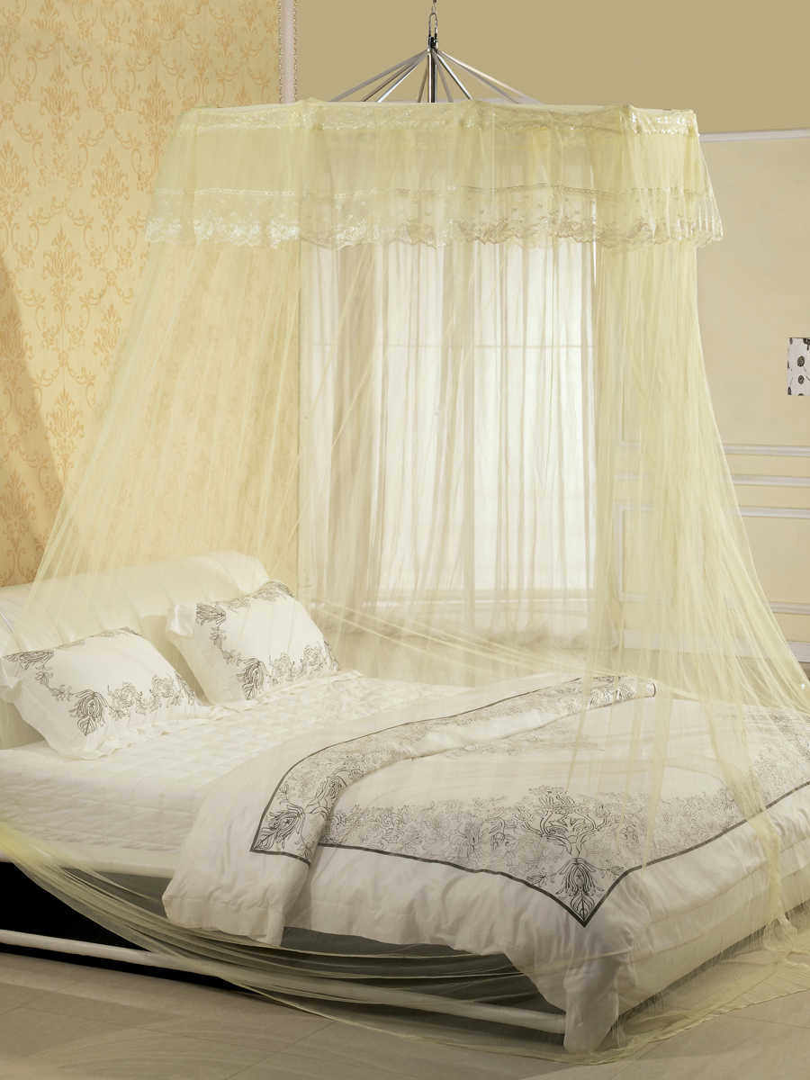 蚊帐圆顶宫廷吊顶加密雪纺落地加厚铝合金公主式1.8床装天花稳固,床上用品,蚊帐,淘宝优惠券,粉丝福利购,淘宝优惠卷