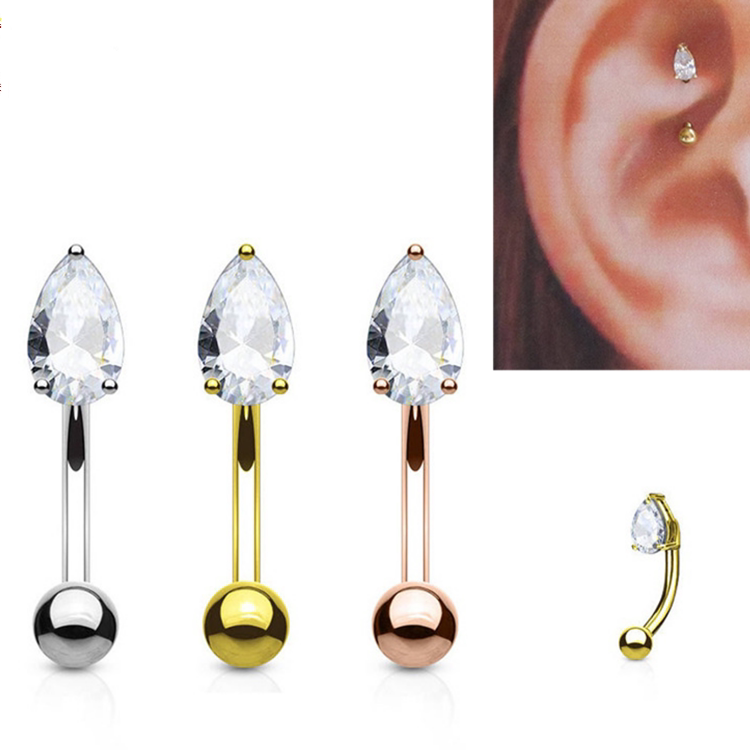 简欧美穿刺饰品钛钢欧美流行饰品眉环眉骨钉锁骨钉水滴眉钉耳骨钉