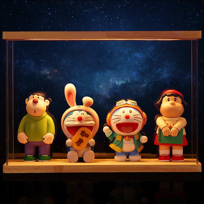 招财猫哆啦A梦机器叮当手办公仔卡通桌面潮玩摆件玩具新家开业礼