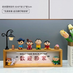 欢迎回家多巴胺装饰摆件蜡笔小新入户玄关门口装饰画桌面卧室摆画