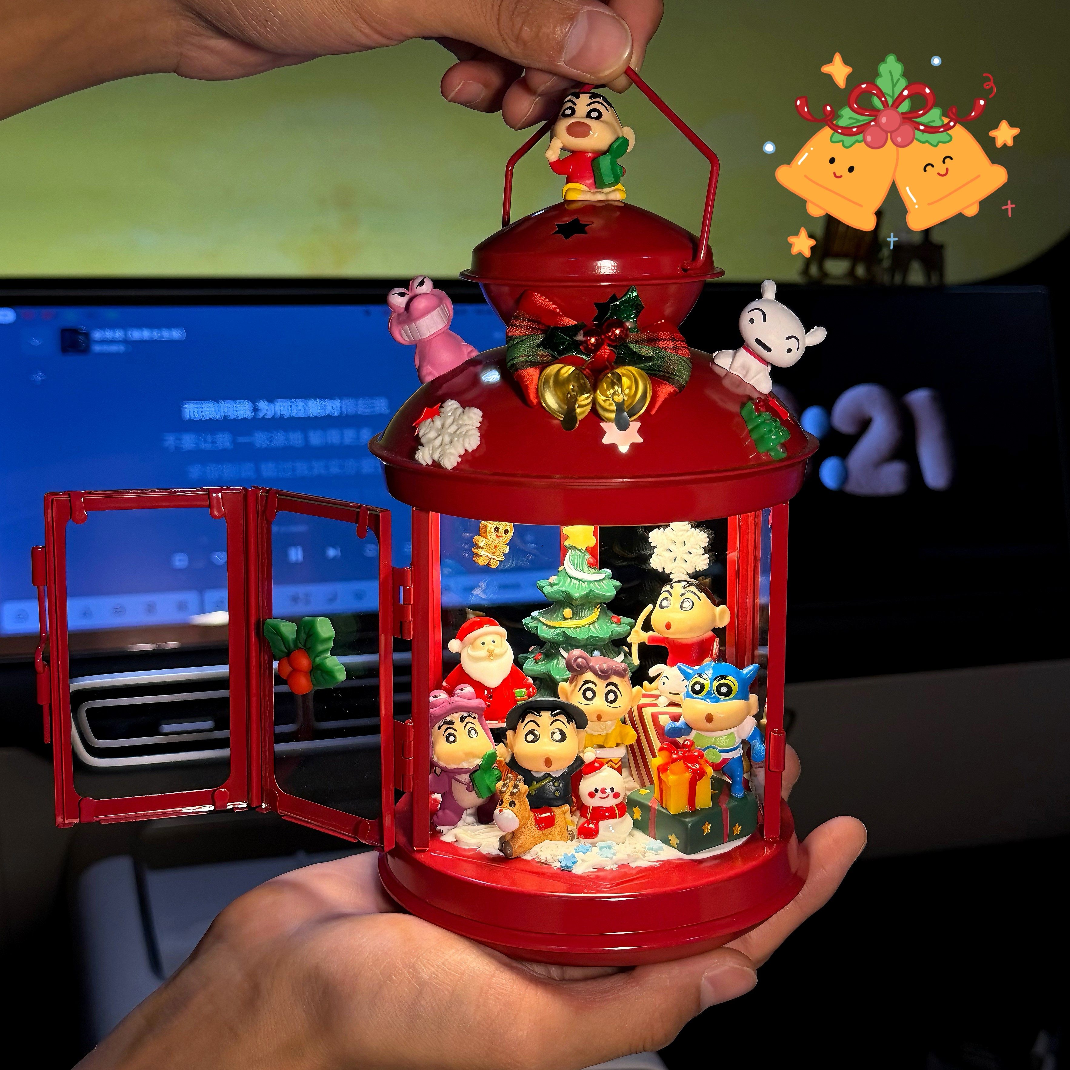 圣诞节蜡笔小新礼物手办周边小夜