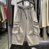 街头复古立体多口袋小众洋气工装 裤 牛仔裤 新款 子 女2026年春季 美式