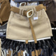 新款 卡其色小马浮雕时尚 设计感牛仔半身裙女2025冬季 百搭辣妹短裙
