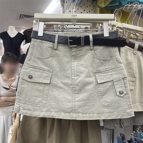 夏季高腰女士短裙a字裙