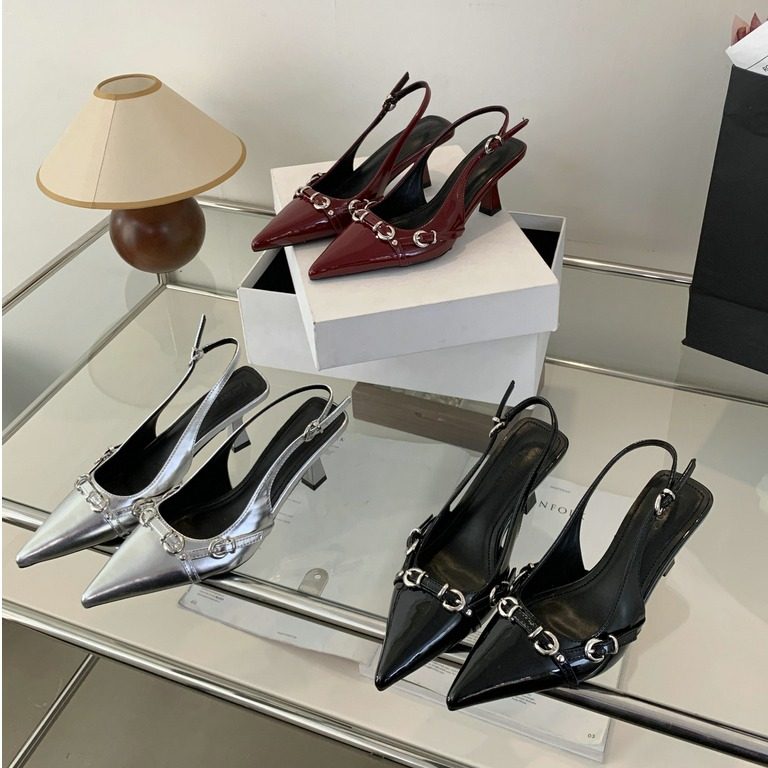 2025新款尖头高跟鞋女漆皮尖头一字扣带凉鞋名媛气质宴会单鞋女,女鞋,时装凉鞋,淘宝优惠券,粉丝福利购,淘宝优惠卷