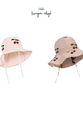 5Z 25HS丹麦Konges Slojd KS儿童遮阳轻薄透气樱桃可爱渔夫帽