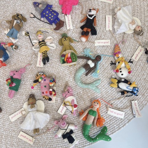 feltsogood手工毛毡包包挂件