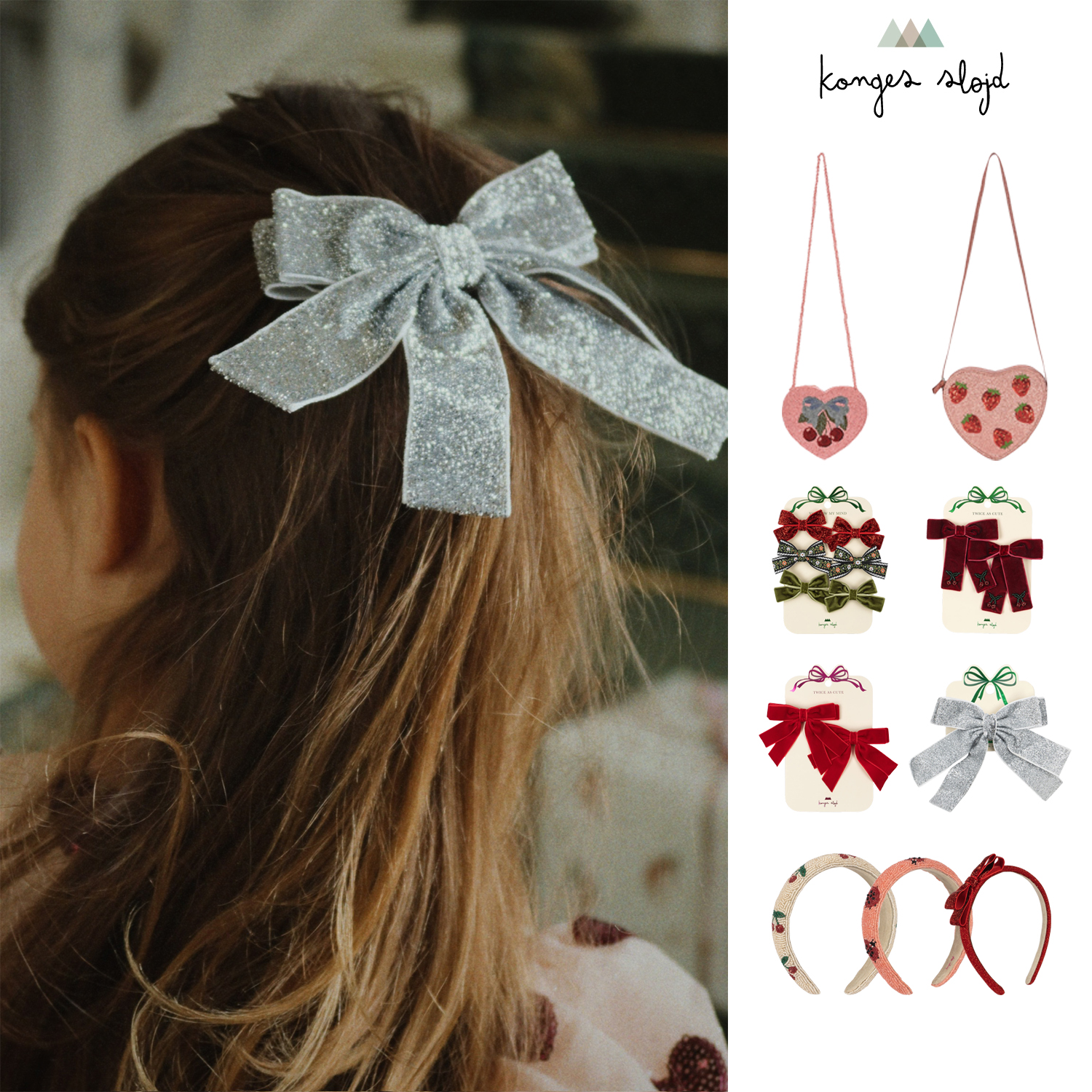 KS儿童发夹蝴蝶结可爱小包