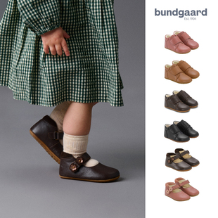 25AW新款现货丹麦Bundgaard儿童手工小皮鞋单帖小花宽头软底室内