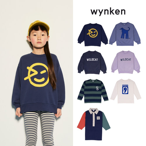 Wynken儿童卫衣卡通笑脸圆领