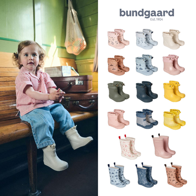 26新款现货丹麦bundgaard儿童雨靴卡夫查理单里学生小童胶鞋抽绳