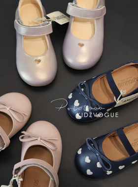 26SS新款现货丹麦Angulus大A儿童手工皮鞋复古玛丽珍镂空爱心甜美