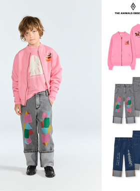 25AW新款西班牙TAO胶囊系列儿童牛仔裤印花百搭小狗卫衣开衫男女