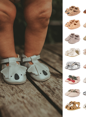 8Z 25SS现货荷兰Donsje儿童学步鞋凉鞋考拉可爱手工纯皮花朵男女