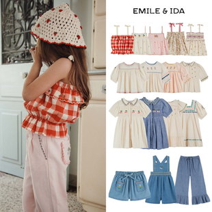 26SS新款法国 Emile et ida 儿童碎花吊带衬衣连衣裙长裤清新甜美