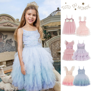 26SS新款Tutu Du Monde女童公主纱裙重工仙女亮片钉珠生日连衣裙