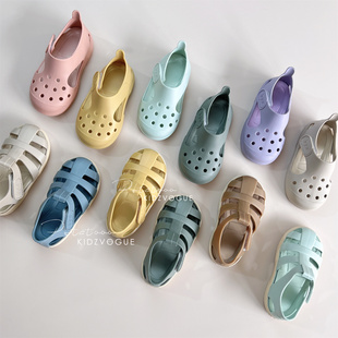 25SS新款现货西班牙Igor儿童罗马洞洞凉鞋包头魔术贴沙滩涉水男女