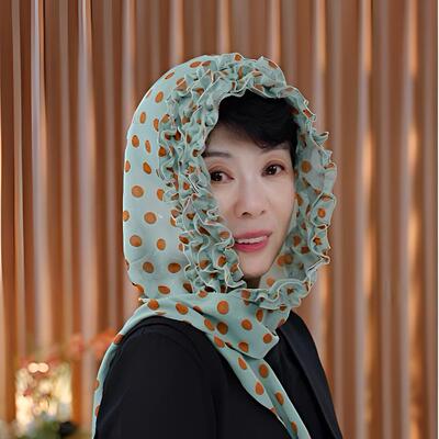 春夏新款丝巾帽时尚防晒遮阳装饰休闲多用旅游拍照防风头巾包头帽