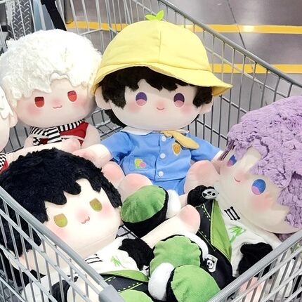 深空毛绒周边40cm棉花娃娃祁鱼鱼沈小星黎深坐姿裸娃玩偶生日礼物