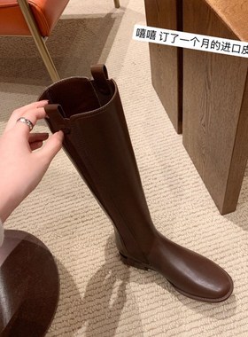 大叔家2025秋冬 版型绝了～绝版小香风山茶花骑士靴女高筒靴长靴
