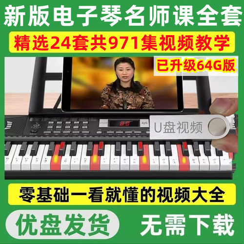 电子琴教学U优盘新手入门全套视频初学者零基础儿童成人自学课程