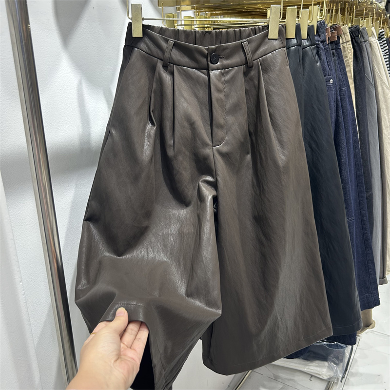 秋新款宽松显瘦百搭减龄八分靴裤