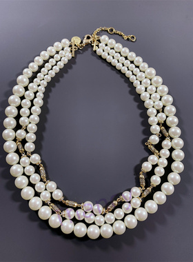 CWONDER人造珍珠三层项链