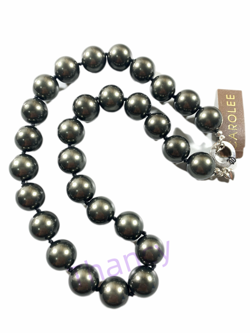 CAROLEE打标大颗琉璃珍珠项链