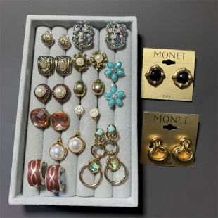 Vintage中古CAROLEE NAPIER LC打标无耳洞耳夹 MONET B19